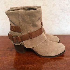 Suede ankle booties
